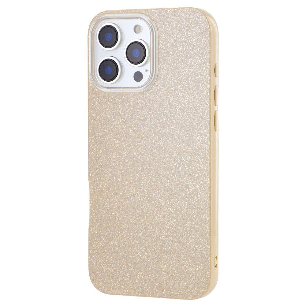 EIDERWOOD IPhone 16 Pro Fleksibelt Plastik Cover m. Glimmer - Beige