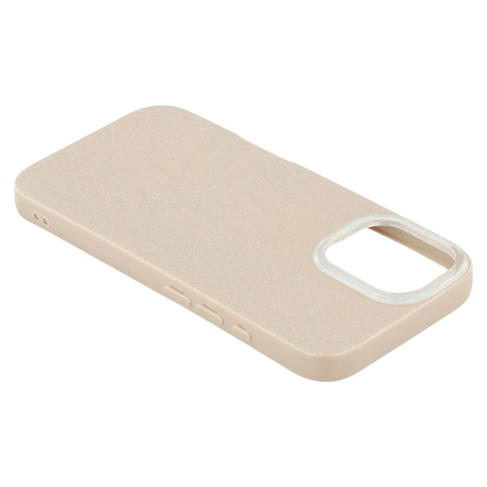 EIDERWOOD IPhone 16 Pro Fleksibelt Plastik Cover m. Glimmer - Beige