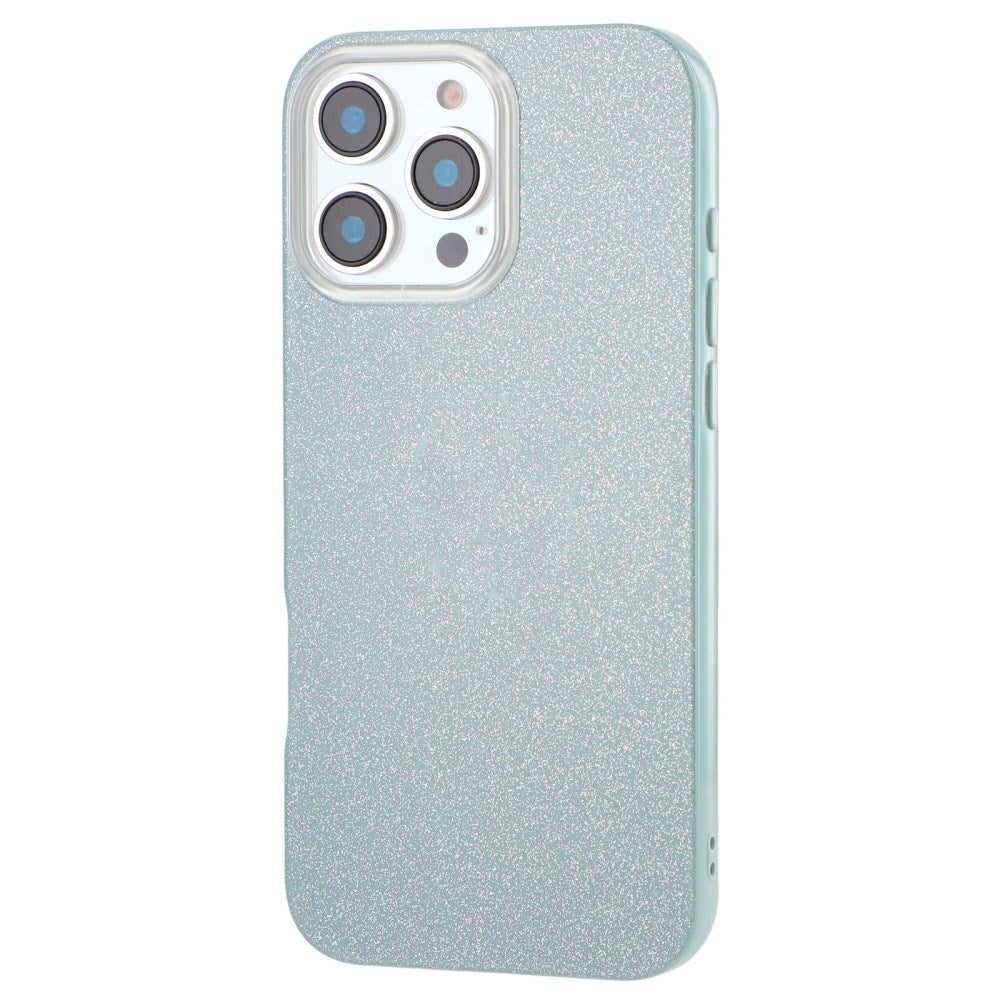 EIDERWOOD IPhone 16 Pro Fleksibelt Plastik Cover m. Glimmer - Lysegrøn