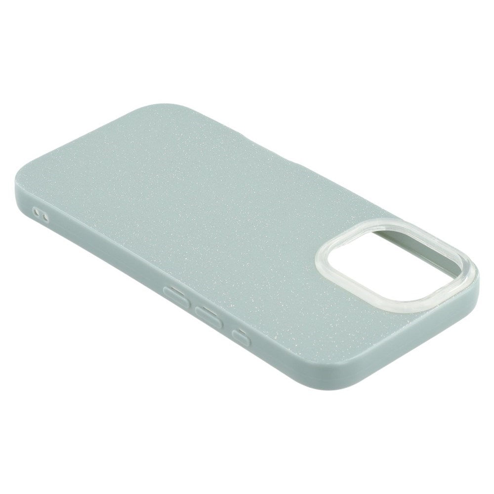 EIDERWOOD IPhone 16 Pro Fleksibelt Plastik Cover m. Glimmer - Lysegrøn