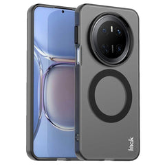 IMAK Huawei Mate 70 Hybrid Plast Cover - MagSafe Kompatibel - Gennemsigtig / Sort