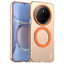 IMAK Huawei Mate 70 Hybrid Plast Cover - MagSafe Kompatibel - Gennemsigtig / Orange