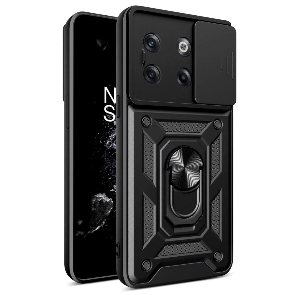 OnePlus 10T Håndværker Cover m. Magnetisk Kickstand & Cam Slider - Sort