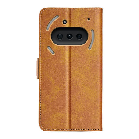 EIDERWOOD Nothing Phone (3a) Kunstlæder Flip Cover m. Pung & Ståfunktion - Lysebrun