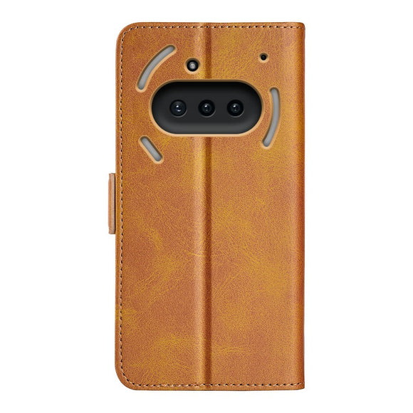 EIDERWOOD Nothing Phone (3a) Kunstlæder Flip Cover m. Pung & Ståfunktion - Lysebrun
