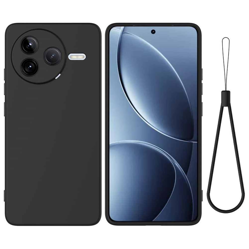 Xiaomi Poco F7 Pro EIDERWOOD Silikone Cover m. Strop - Sort