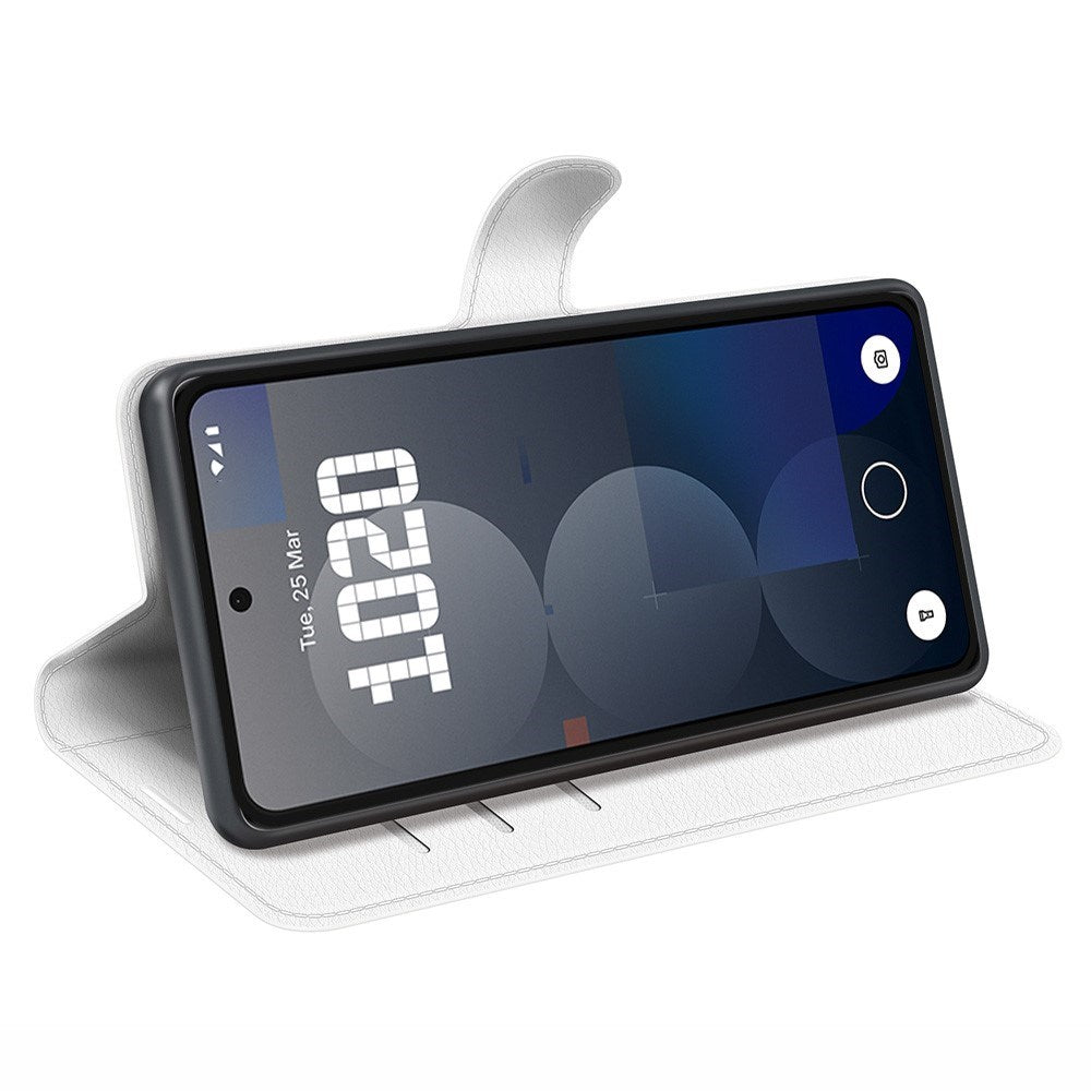 EIDERWOOD Nothing Phone (3a) Pro Kunstlæder Flip Cover m. Kortholder & Ståfunktion - Hvid