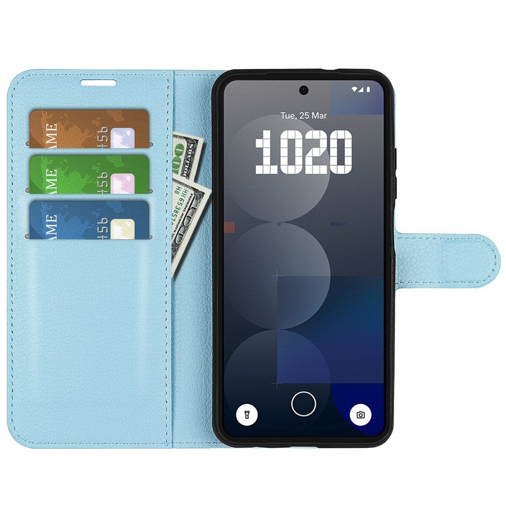 EIDERWOOD Nothing Phone (3a) Pro Kunstlæder Flip Cover m. Kortholder & Ståfunktion - Blå