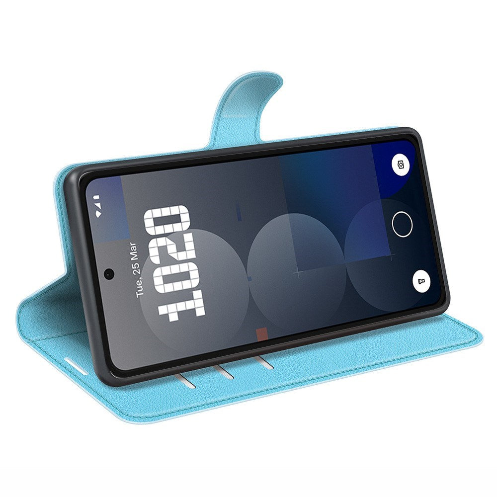EIDERWOOD Nothing Phone (3a) Pro Kunstlæder Flip Cover m. Kortholder & Ståfunktion - Blå
