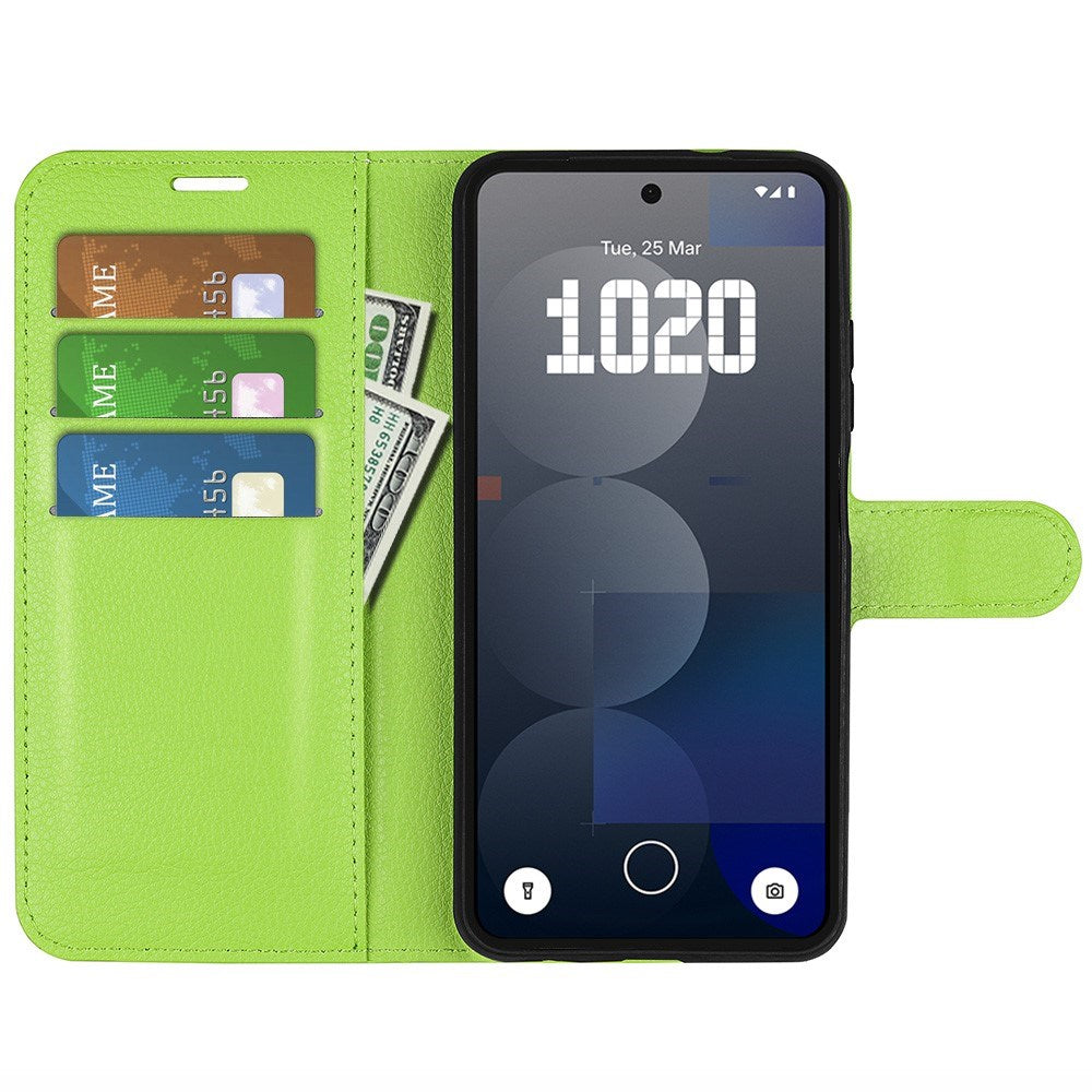 EIDERWOOD Nothing Phone (3a) Pro Kunstlæder Flip Cover m. Kortholder & Ståfunktion - Grøn