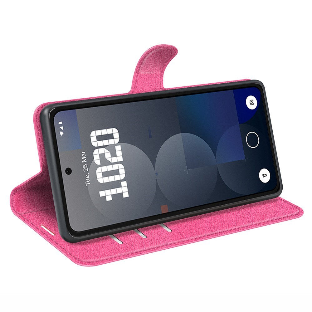 EIDERWOOD Nothing Phone (3a) Pro Kunstlæder Flip Cover m. Kortholder & Ståfunktion - Pink