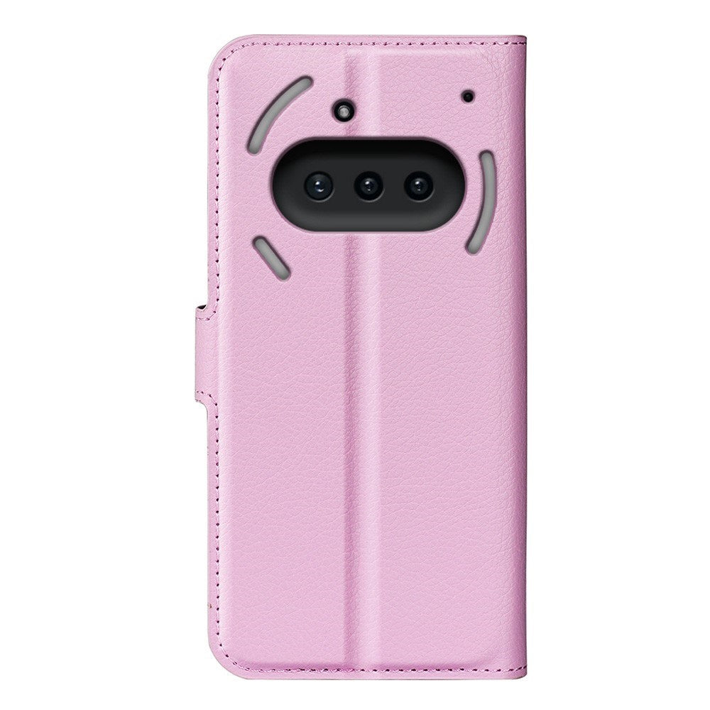 EIDERWOOD Nothing Phone (3a) Kunstlæder Flip Cover m. Kortholder & Ståfunktion - Lyserød
