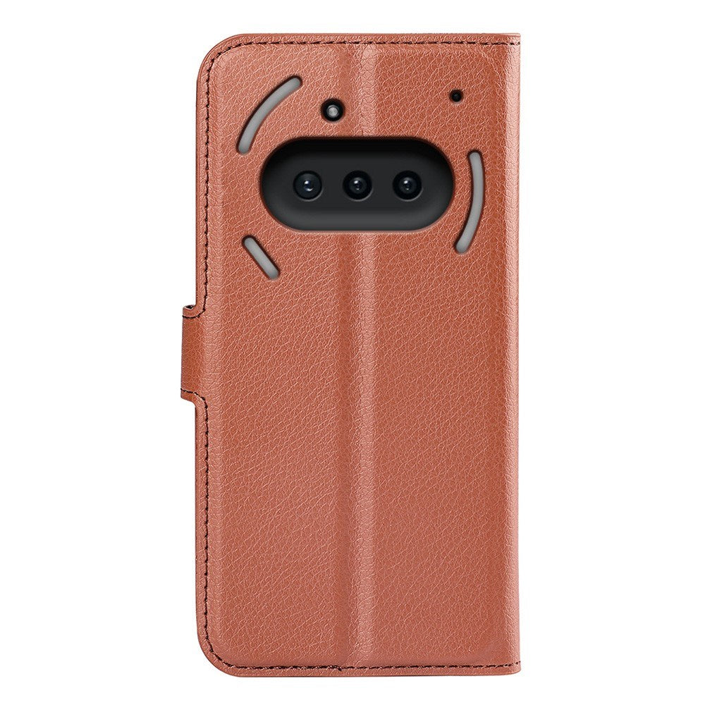 EIDERWOOD Nothing Phone (3a) Kunstlæder Flip Cover m. Kortholder & Ståfunktion - Brun