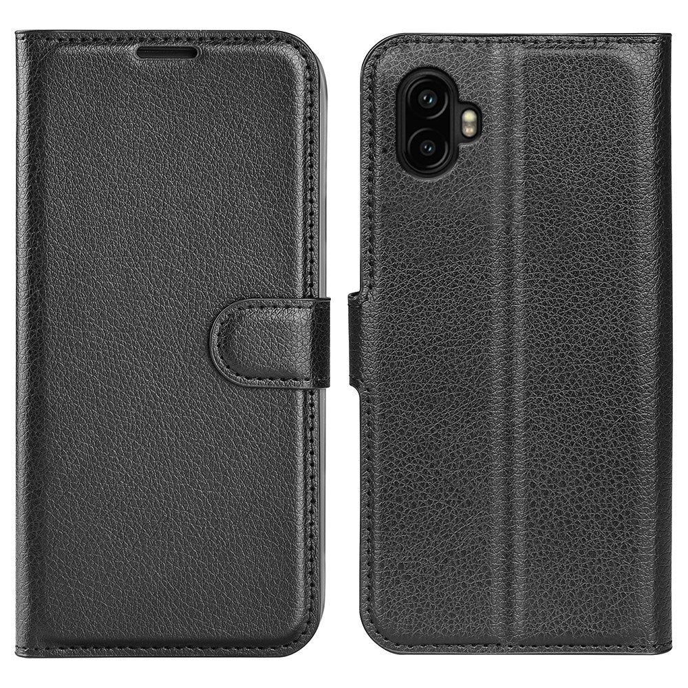 EIDERWOOD Samsung Galaxy Xcover 7 Pro Kunstlæder Flip Cover m. Kortholder & Ståfunktion - Sort