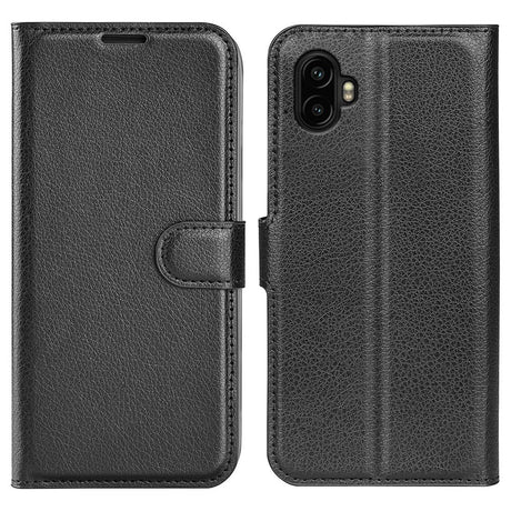 EIDERWOOD Samsung Galaxy Xcover 7 Pro Kunstlæder Flip Cover m. Kortholder & Ståfunktion - Sort