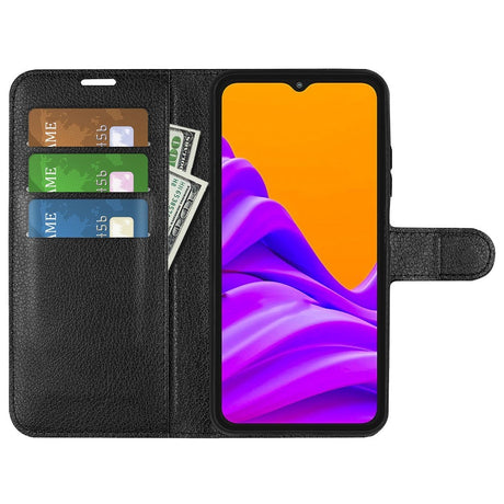 EIDERWOOD Samsung Galaxy Xcover 7 Pro Kunstlæder Flip Cover m. Kortholder & Ståfunktion - Sort
