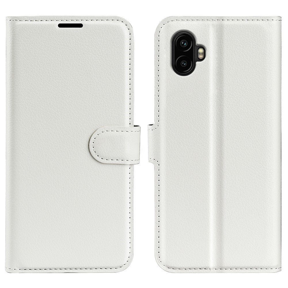 EIDERWOOD Samsung Galaxy Xcover 7 Pro Kunstlæder Flip Cover m. Kortholder & Ståfunktion - Hvid