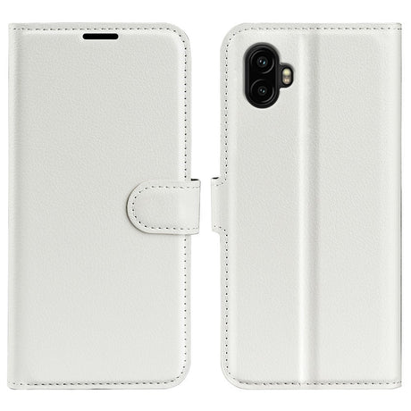 EIDERWOOD Samsung Galaxy Xcover 7 Pro Kunstlæder Flip Cover m. Kortholder & Ståfunktion - Hvid