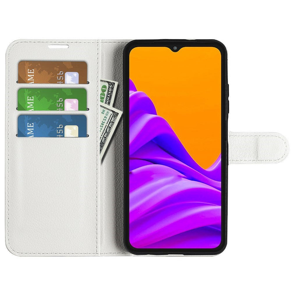 EIDERWOOD Samsung Galaxy Xcover 7 Pro Kunstlæder Flip Cover m. Kortholder & Ståfunktion - Hvid