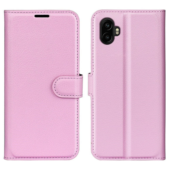 EIDERWOOD Samsung Galaxy Xcover 7 Pro Kunstlæder Flip Cover m. Kortholder & Ståfunktion - Lyserød