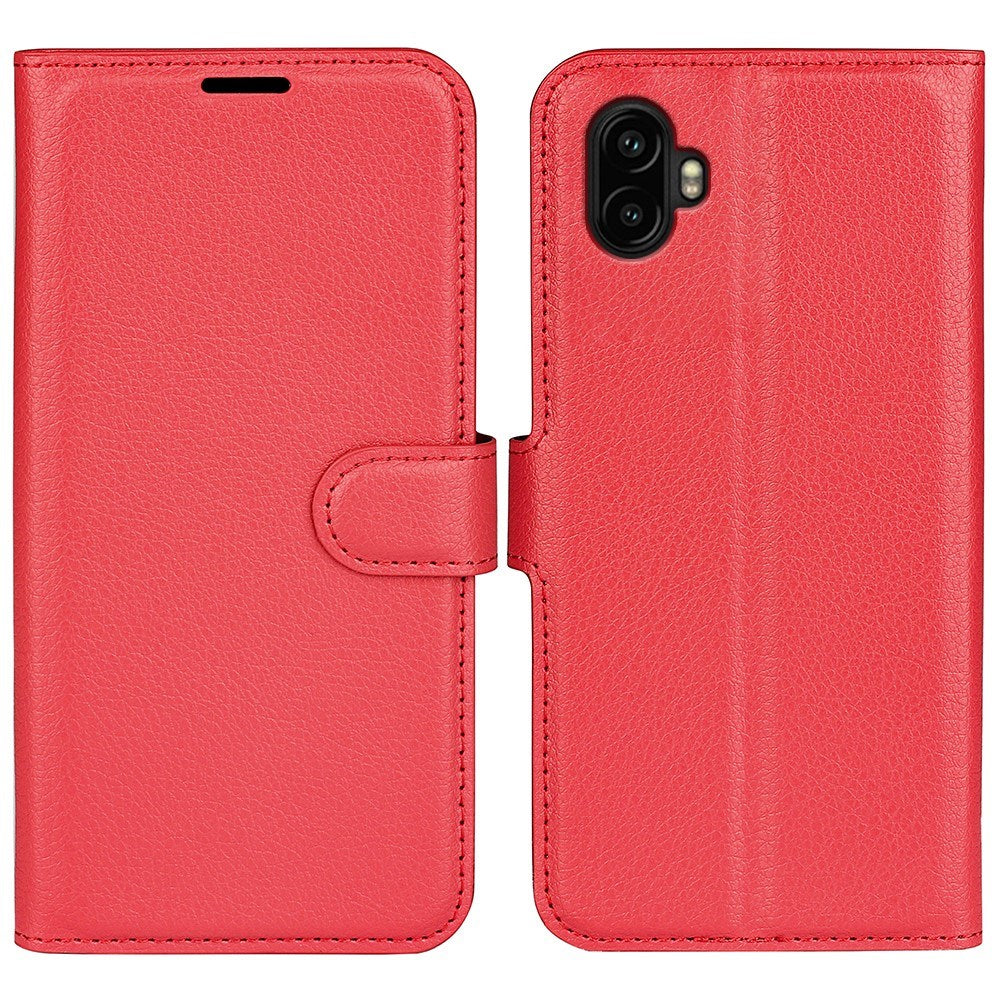 EIDERWOOD Samsung Galaxy Xcover 7 Pro Kunstlæder Flip Cover m. Kortholder & Ståfunktion - Rød