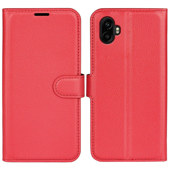 EIDERWOOD Samsung Galaxy Xcover 7 Pro Kunstlæder Flip Cover m. Kortholder & Ståfunktion - Rød