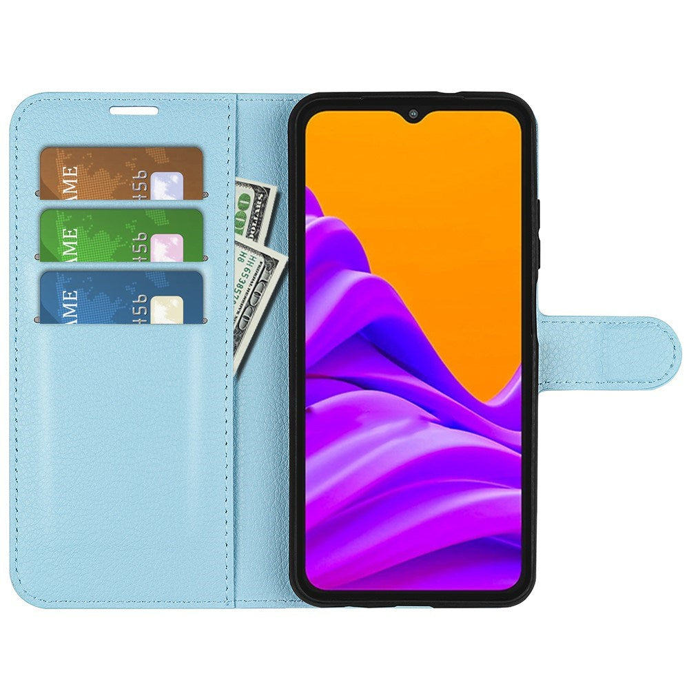 EIDERWOOD Samsung Galaxy Xcover 7 Pro Kunstlæder Flip Cover m. Kortholder & Ståfunktion - Blå