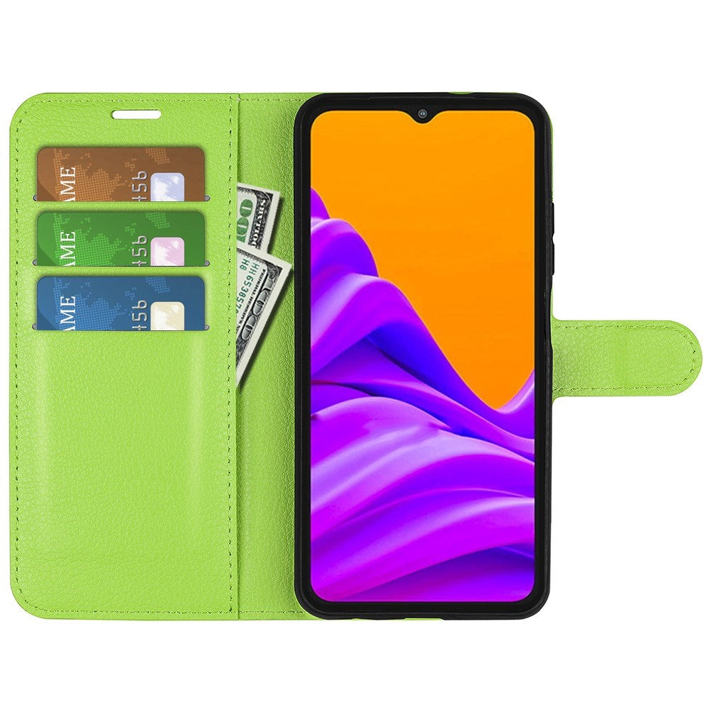 EIDERWOOD Samsung Galaxy Xcover 7 Pro Kunstlæder Flip Cover m. Kortholder & Ståfunktion - Grøn