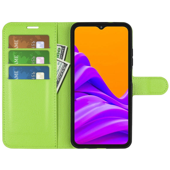 EIDERWOOD Samsung Galaxy Xcover 7 Pro Kunstlæder Flip Cover m. Kortholder & Ståfunktion - Grøn