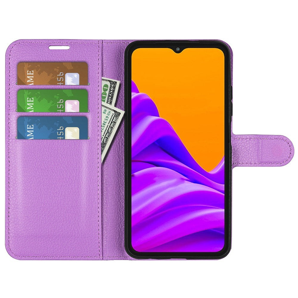 EIDERWOOD Samsung Galaxy Xcover 7 Pro Kunstlæder Flip Cover m. Kortholder & Ståfunktion - Lilla