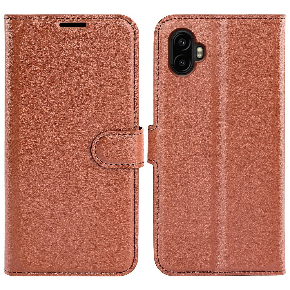 EIDERWOOD Samsung Galaxy Xcover 7 Pro Kunstlæder Flip Cover m. Kortholder & Ståfunktion - Brun