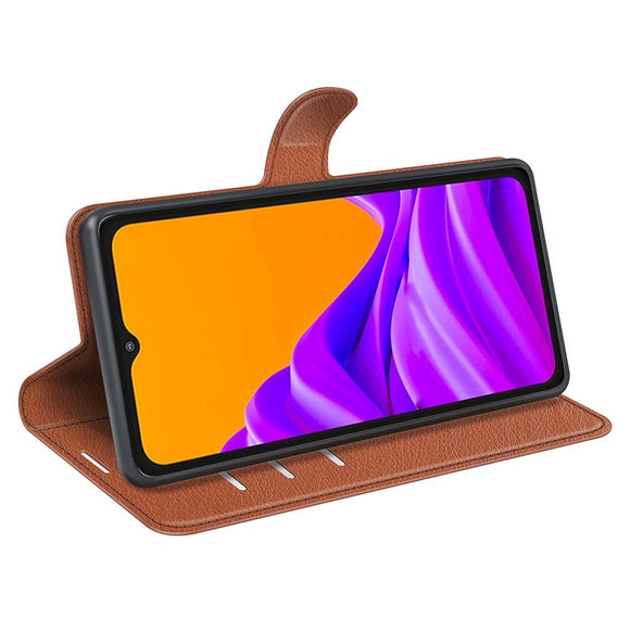 EIDERWOOD Samsung Galaxy Xcover 7 Pro Kunstlæder Flip Cover m. Kortholder & Ståfunktion - Brun