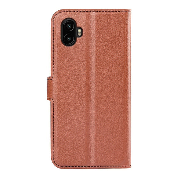 EIDERWOOD Samsung Galaxy Xcover 7 Pro Kunstlæder Flip Cover m. Kortholder & Ståfunktion - Brun