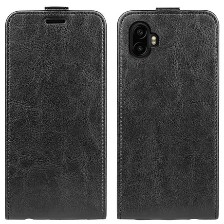 EIDERWOOD Samsung Galaxy Xcover 7 Pro Vertikalt Kunstlæder Cover m. Kortholder - Sort