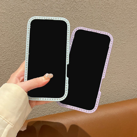 EIDERWOOD iPhone 16 Hybrid Cover m. Sløjfer og Rhinsten - Gennemsigtig / Hvid