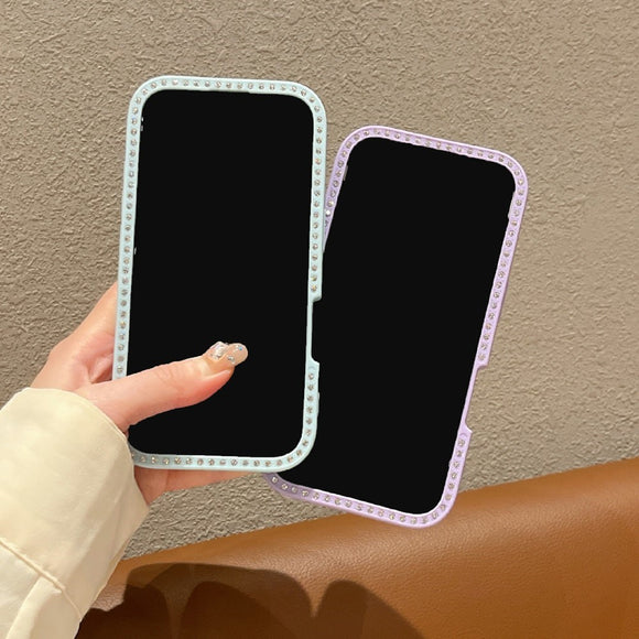 EIDERWOOD iPhone 16 Hybrid Cover m. Sløjfer og Rhinsten - Gennemsigtig / Hvid