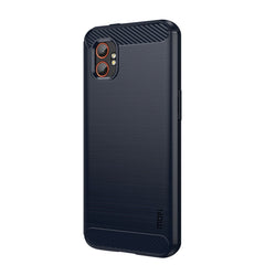 EIDERWOOD Samsung Galaxy Xcover 7 Pro Brushed Carbon Fiber Fleksibelt Plastik Cover - Blå