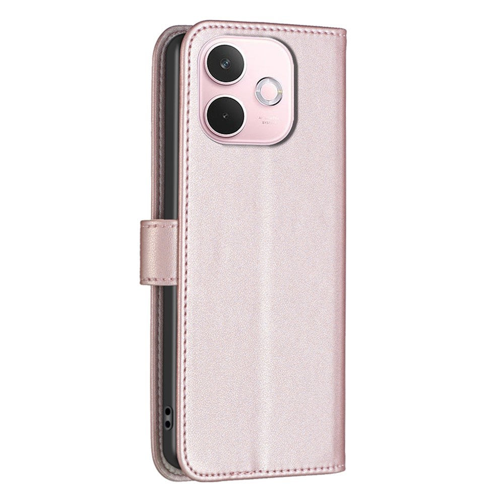 OPPO A5 Pro (4G / 5G) BINFEN Kunstlæder Flip Cover med Kortholder og Ståfunktion - Rose Gold