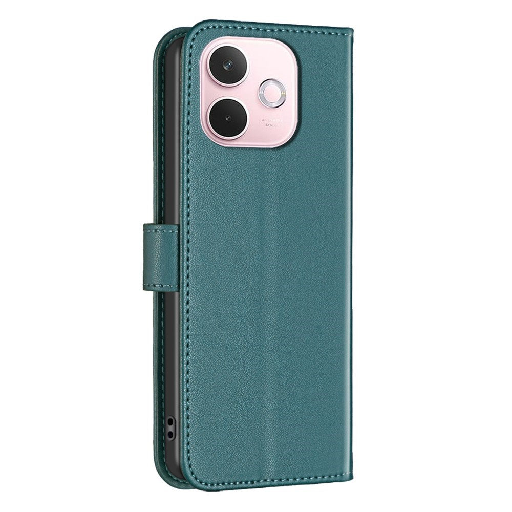 OPPO A5 Pro (4G / 5G) BINFEN Kunstlæder Flip Cover med Kortholder og Ståfunktion - Grøn