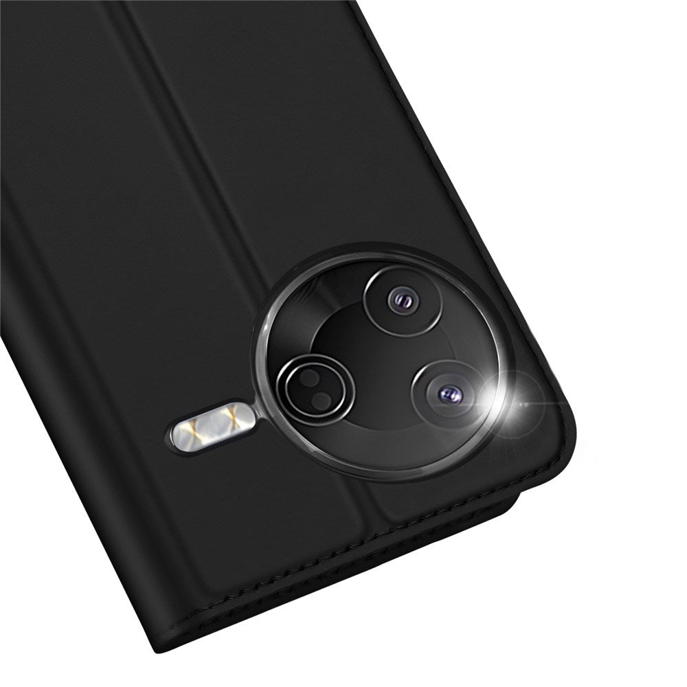 Xiaomi Poco F7 Pro EIDERWOOD Kunstlæder Flip Cover m. Kortholder & Ståfunktion - Sort