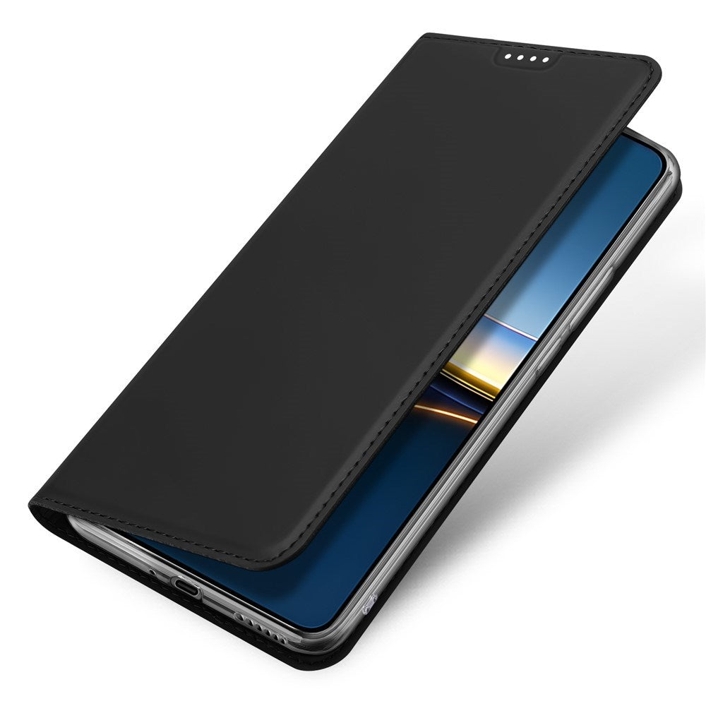 Xiaomi Poco F7 Pro EIDERWOOD Kunstlæder Flip Cover m. Kortholder & Ståfunktion - Sort