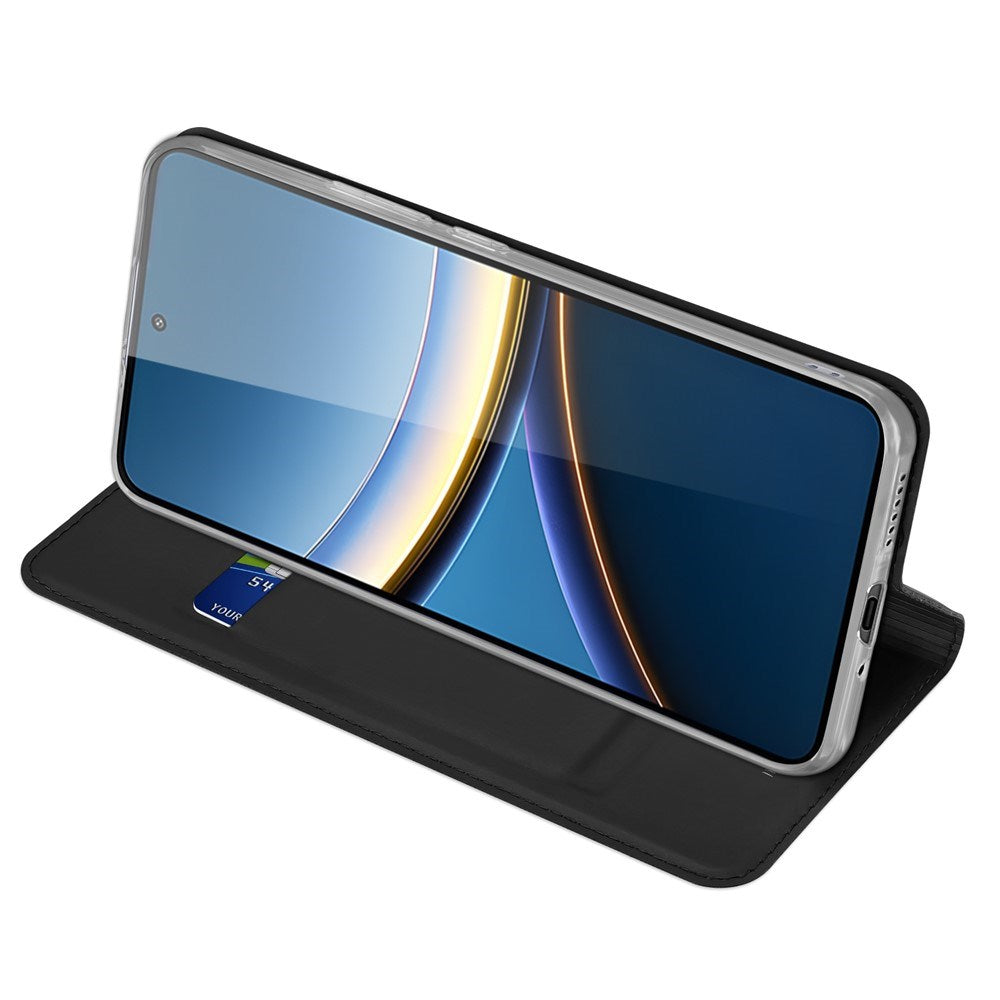 Xiaomi Poco F7 Pro EIDERWOOD Kunstlæder Flip Cover m. Kortholder & Ståfunktion - Sort
