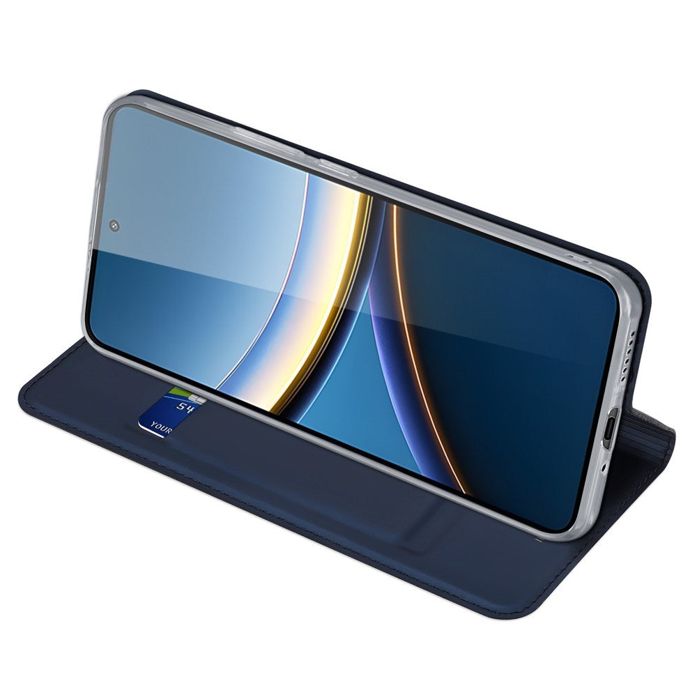 Xiaomi Poco F7 Pro EIDERWOOD Kunstlæder Flip Cover m. Kortholder & Ståfunktion - Blå