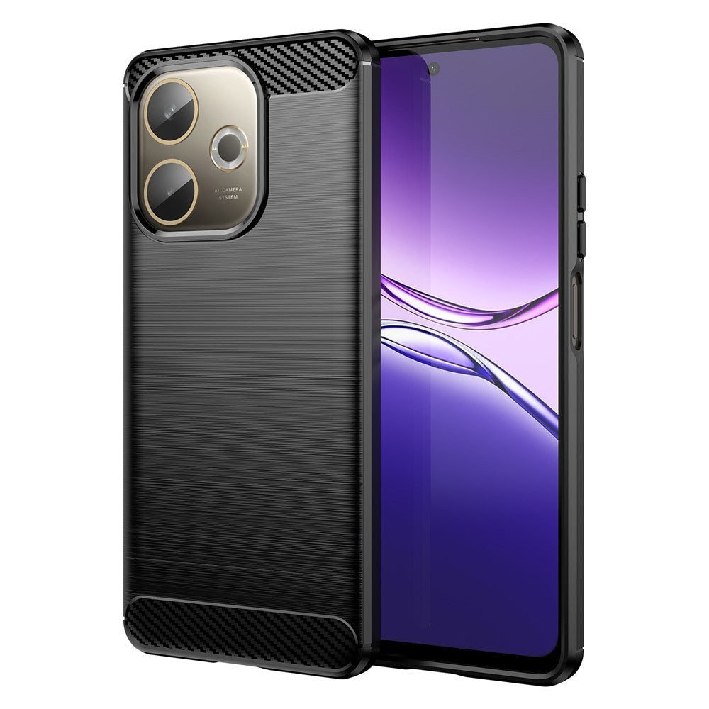 OPPO A5 Pro (4G / 5G) EIDERWOOD Brushed Carbon Fiber Cover - Sort