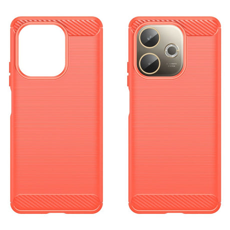OPPO A5 Pro (4G / 5G) EIDERWOOD Brushed Carbon Fiber Cover - Rød