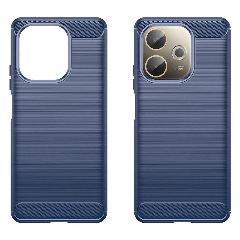 OPPO A5 Pro (4G / 5G) EIDERWOOD Brushed Carbon Fiber Cover - Blå