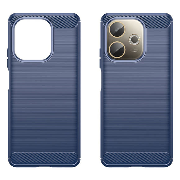 OPPO A5 Pro (4G / 5G) EIDERWOOD Brushed Carbon Fiber Cover - Blå