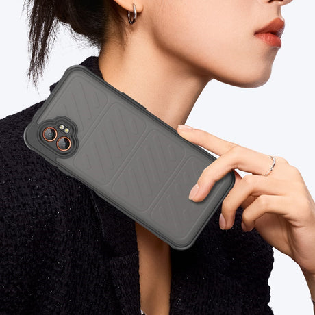 EIDERWOOD Samsung Galaxy Xcover 7 Pro Hybrid Plastik Cover m. Mat Bagside - Gennemsigtig / Sort