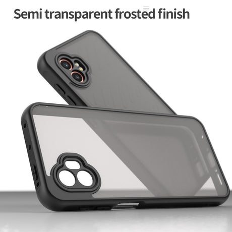 EIDERWOOD Samsung Galaxy Xcover 7 Pro Hybrid Plastik Cover m. Mat Bagside - Gennemsigtig / Sort