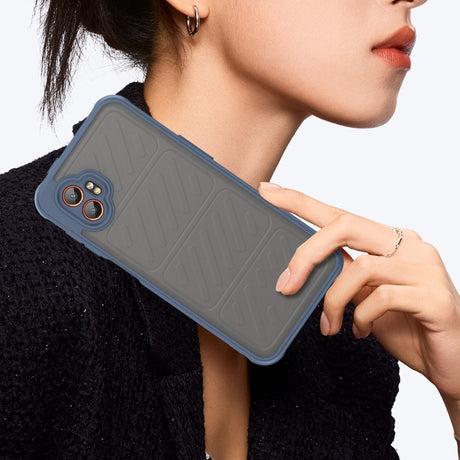 EIDERWOOD Samsung Galaxy Xcover 7 Pro Hybrid Plastik Cover m. Mat Bagside - Gennemsigtig / Blå